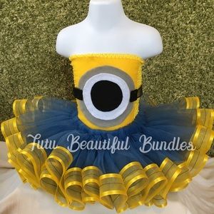 Etsy Tutu Dress Set Minion-theme